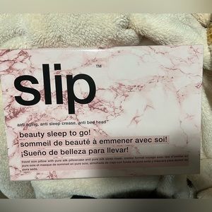 Slip Pink Marble Silk Beauty Sleep Travel Set